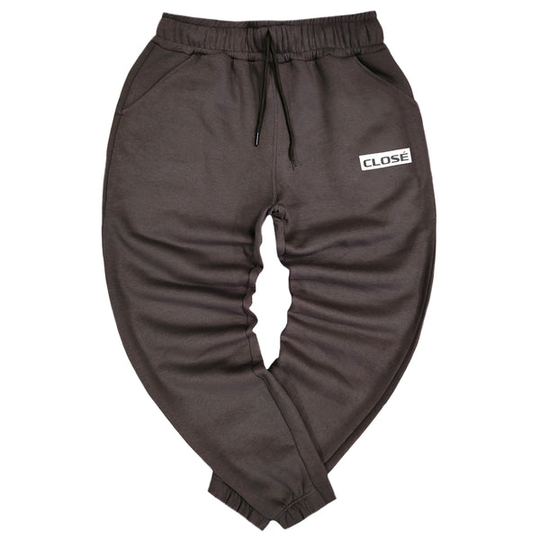 Close society - W22-150 - small white logo pants - dark grey