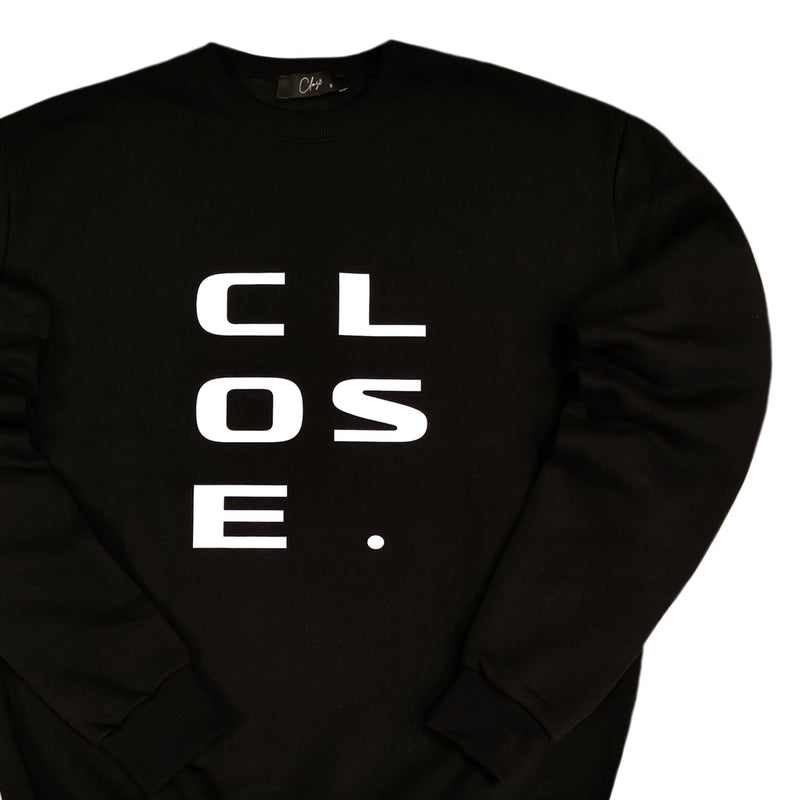 Close society - W22-405 - dot logo crewneck - black