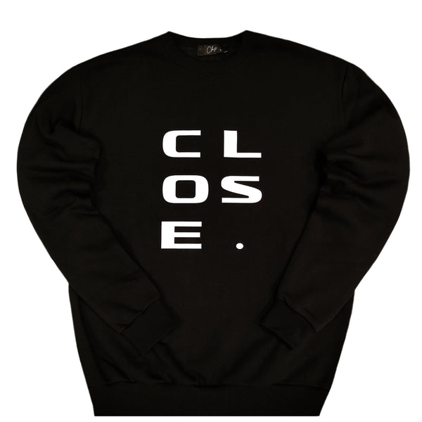 Close society - W22-405 - dot logo crewneck - black