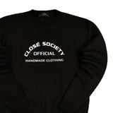 Close society - W22-447 - official logo crewneck - black