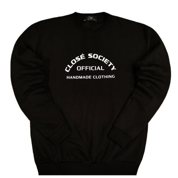 Close society - W22-447 - official logo crewneck - black