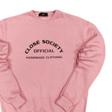 Clvse society - W22-447 - official logo crewneck - pink