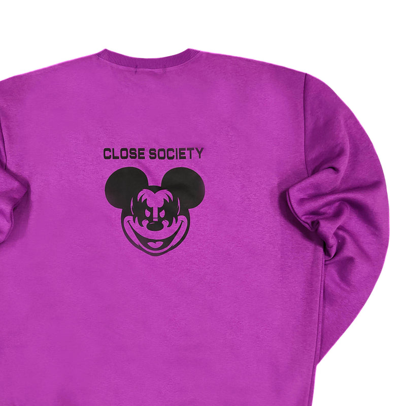 Clvse society - W22-463 - double mickey crewneck - purple
