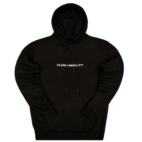 Close society - W22-501 - simple logo hoodie - black