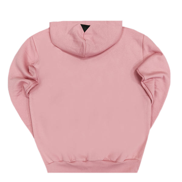 Close society - W22-501 - simple logo hoodie - pink