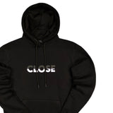 Clvse society - W22-507 - dark mirror logo hoodie - black