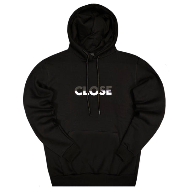 Close society - W22-507 - dark mirror logo hoodie - black