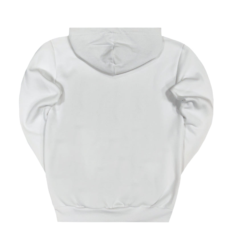 Clvse society - W22-555 - shiny logo hoodie - white