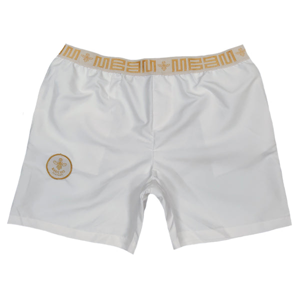 Magic bee - WB20604 - clothing white swim shorts gold classic tape