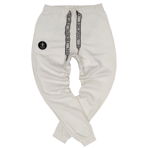 Magic bee - WB21401 - logo cord pants - off white