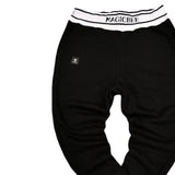Magicbee - MB22403 - white rib pants - black