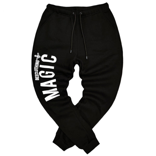 Magicbee - MB22406 - front logo pants - black