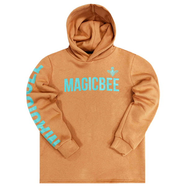 Magicbee double logo hoodie - wb22506-camel