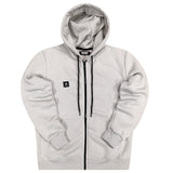 Magicbee - MB22604 - rear logo zip through hoodie - ice