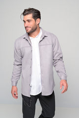 Ben tailor - BENT.0660 GREY - alcantara shirt - grey