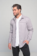 Ben tailor - BENT.0660 GREY - alcantara shirt - grey