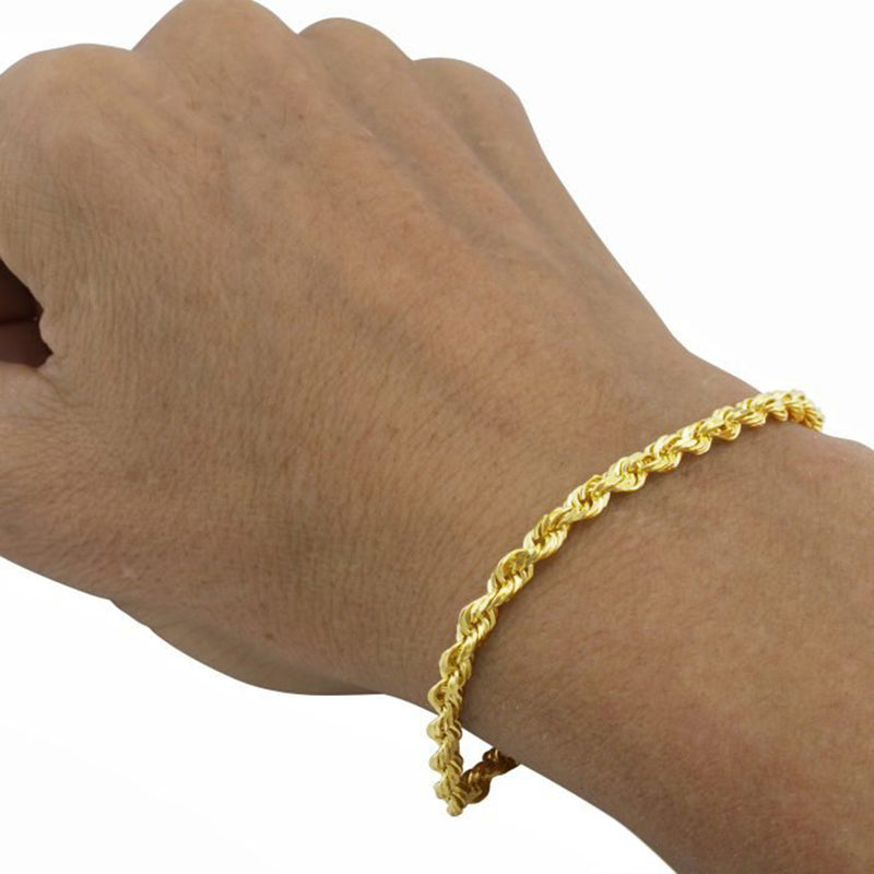 Millionals rope stainless steel bracelet gold