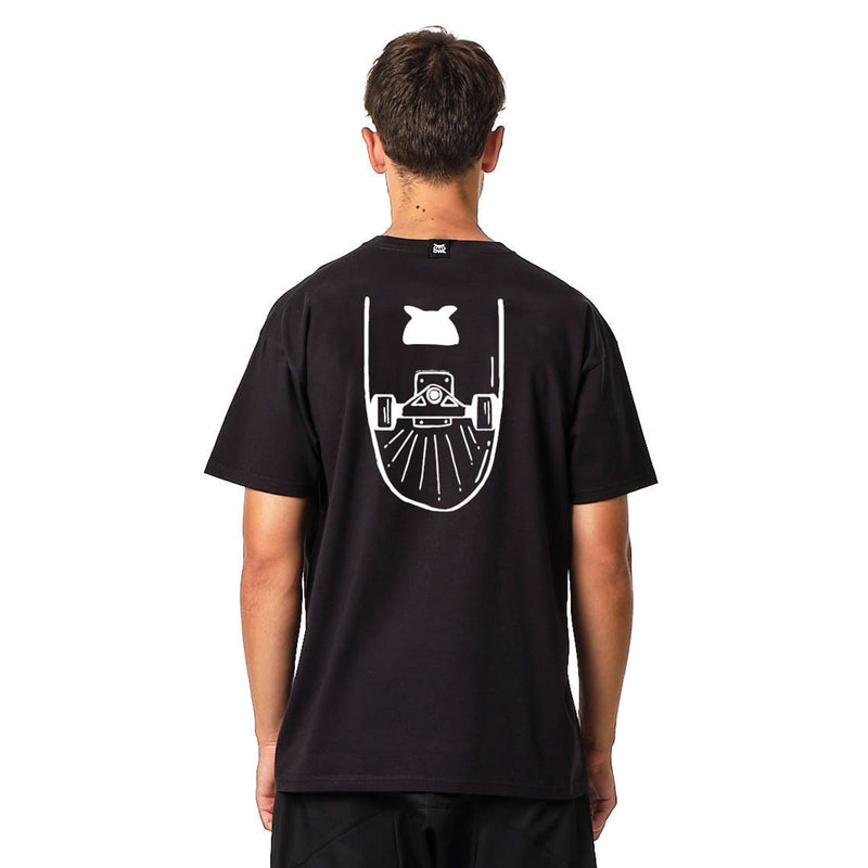 Owl clothes - ST-0926 - t-shirt owl skate - black
