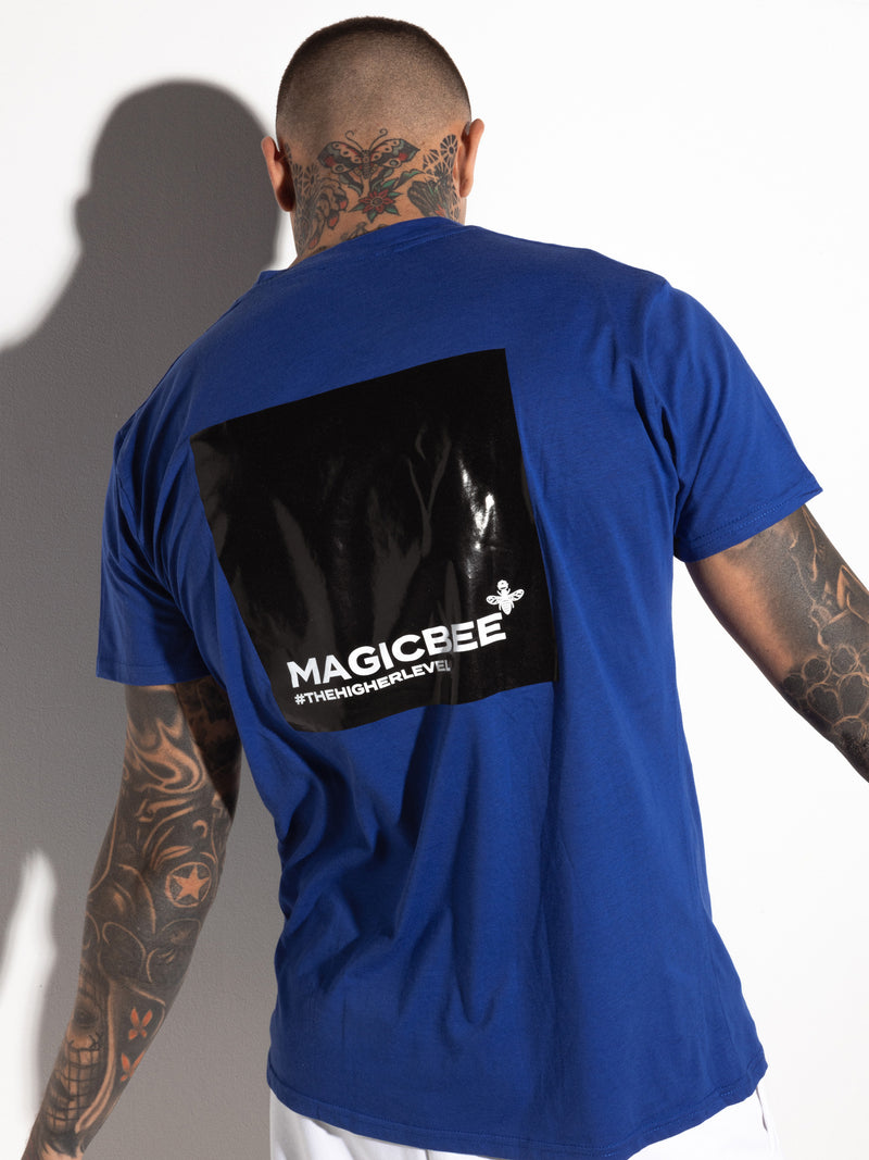 Magicbee back glossy logo tee - blue