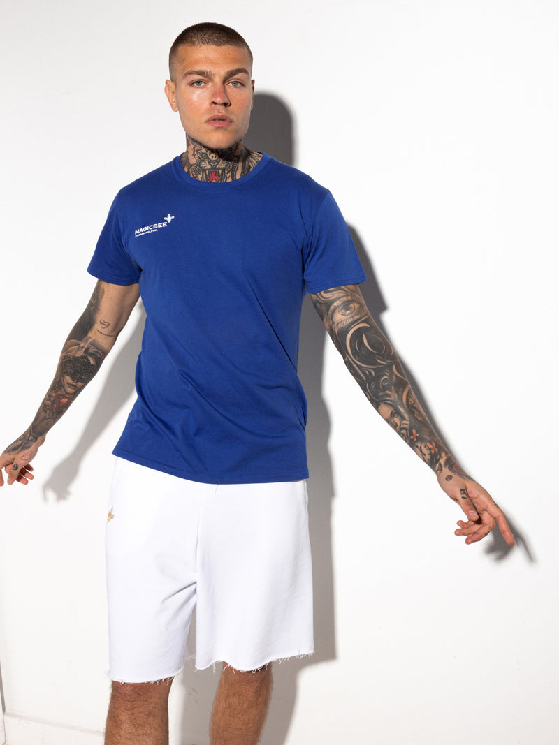 Magicbee back glossy logo tee - blue