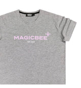 Magic bee - MB2308 - letters 2018 logo tee - grey