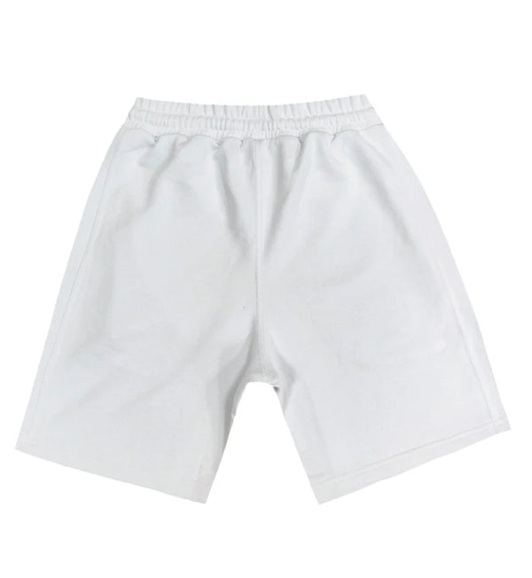 Henry clothing - 6-327 - gold logo shorts - white