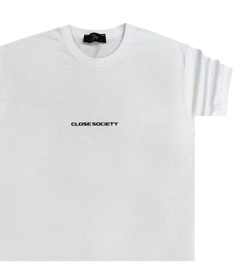 Clvse society - S23-201 - small logo tee - white