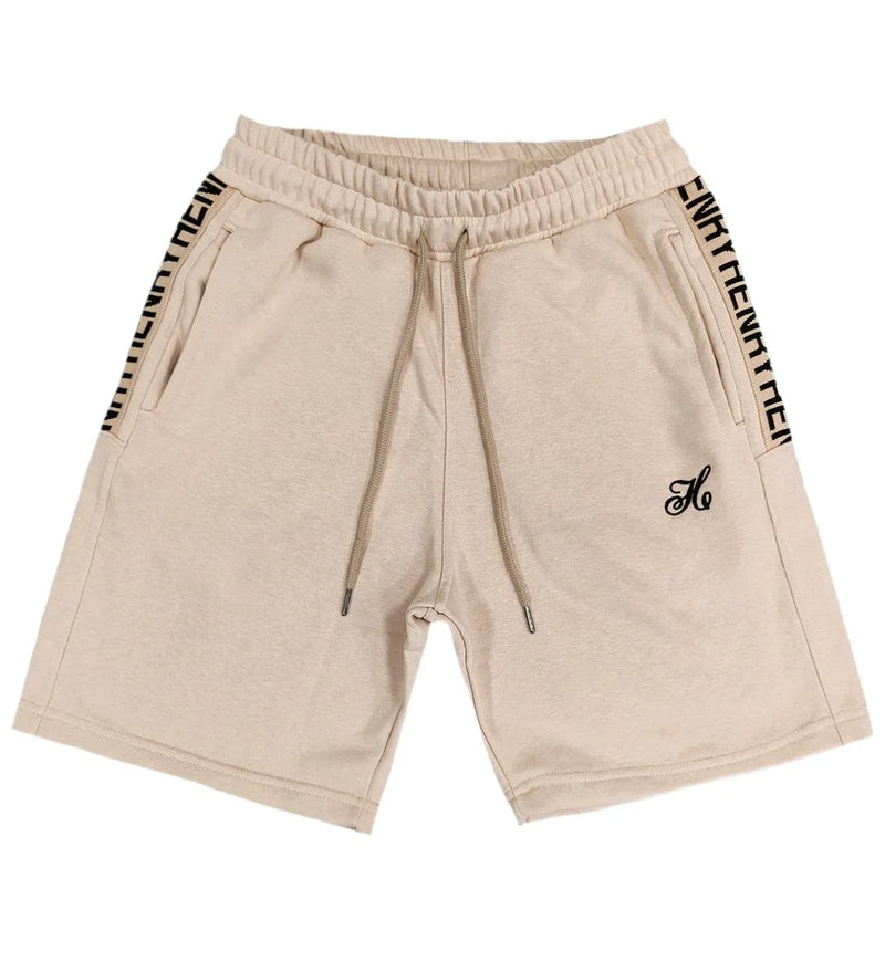 Henry clothing taped shorts - beige