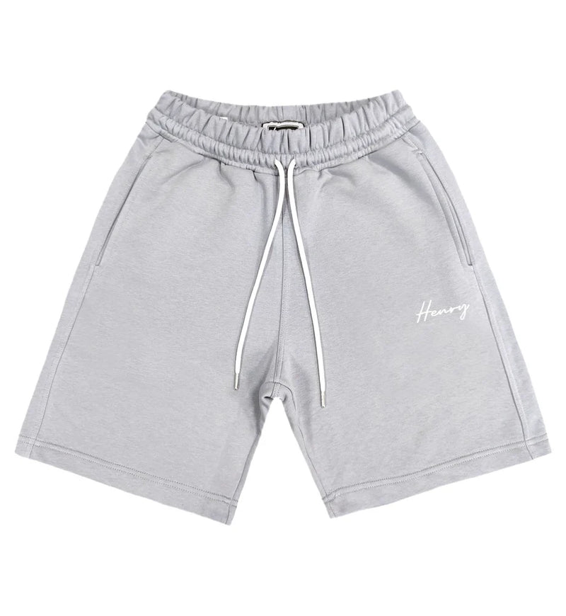 Henry clothing - 6-327 - white logo shorts - ice