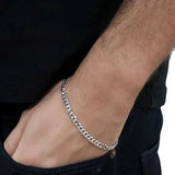 Millionals cuban stainless steel bracelet silver