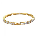 Millionals tennis stainless steel bracelet gold