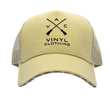 Vinyl art clothing beige logo cap 0190306