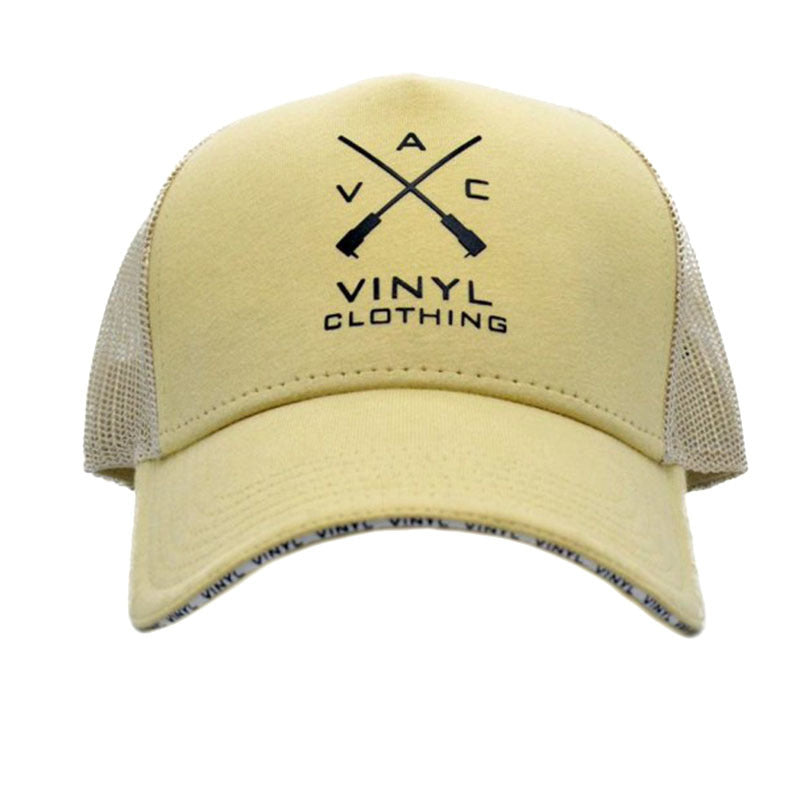 Vinyl art clothing beige logo cap 0190306