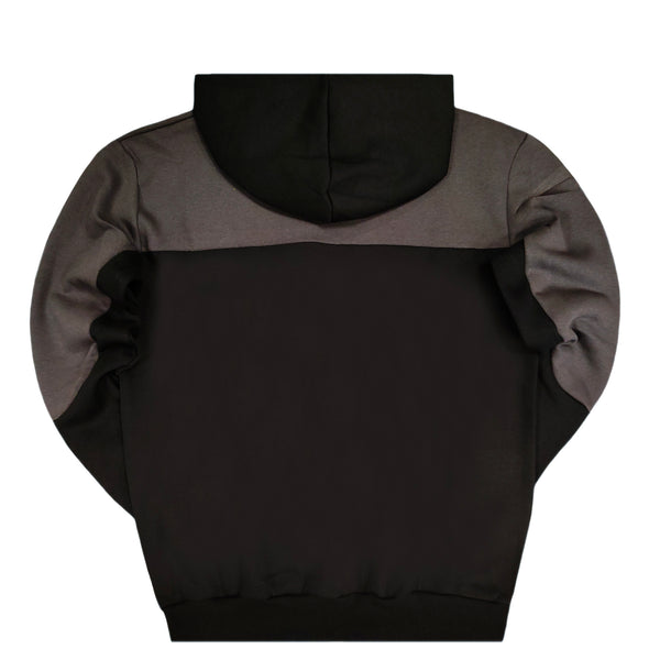 Close society - W22-502 - small logo hoodie - black grey