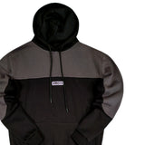 Clvse society - W22-502 - small logo hoodie - black grey
